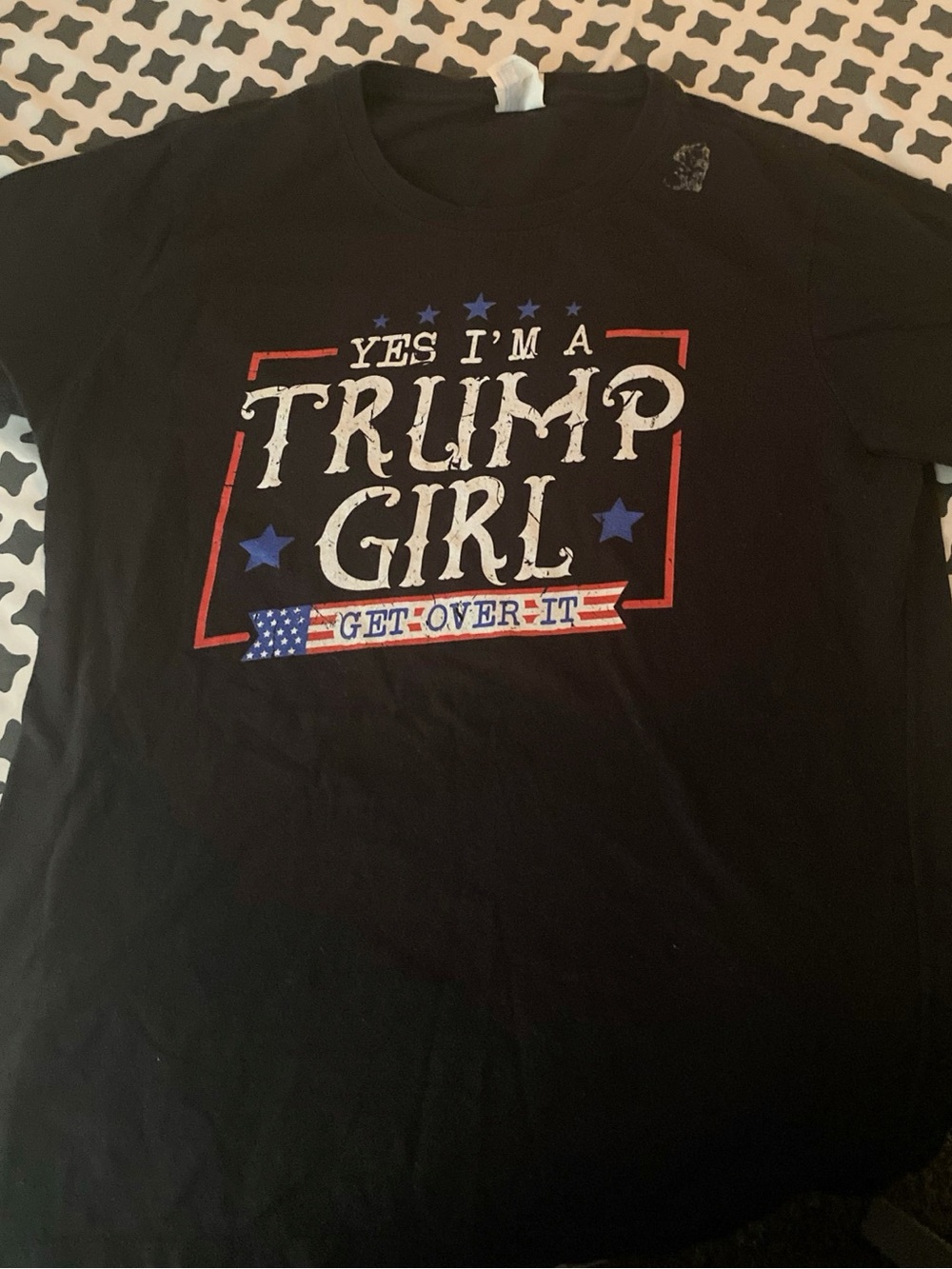Kids Black "Yes I'm a Trump Girl" Graphic Tee